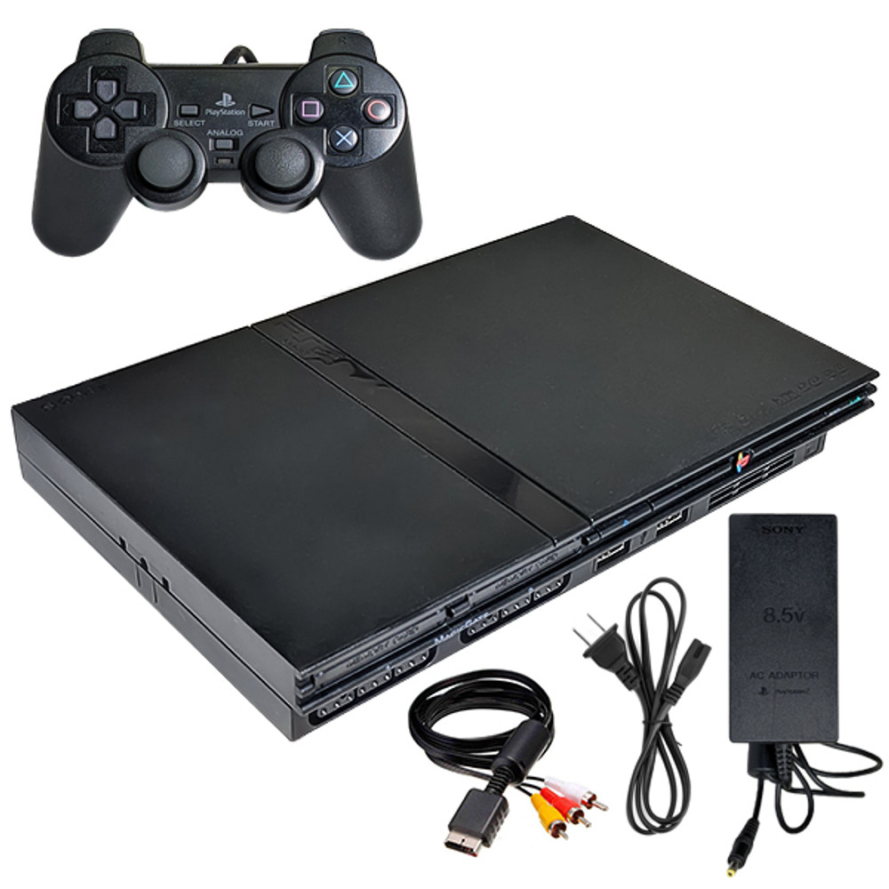 PlayStation 2 Slim Black PS2 Player Pak